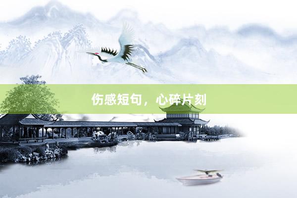 伤感短句，心碎片刻